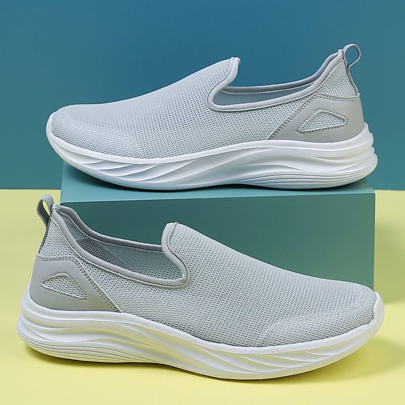 Men’s Lazy Shoes – Hollow Mesh Cloth, Breathable & Lightweight