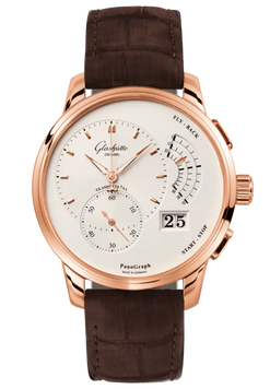 glashutte original pano graph red gold men's watch_4