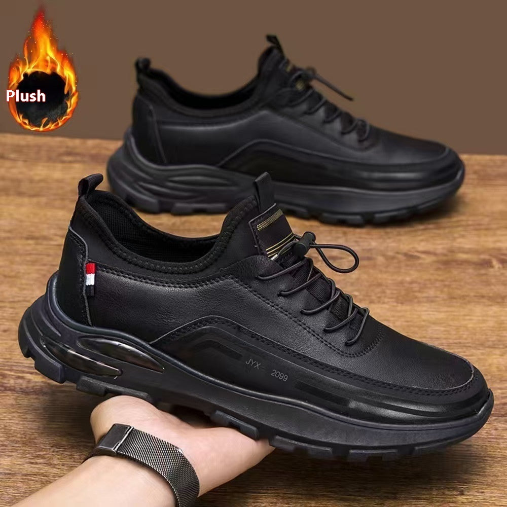 Men's Fleece Lined Padded Warm Keeping Waterproof Sneakers