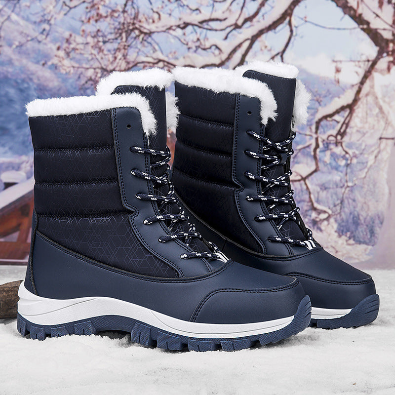 Women's Winter Cotton Snow Boots | Fleece Lined Warm Outdoor Padded Boots