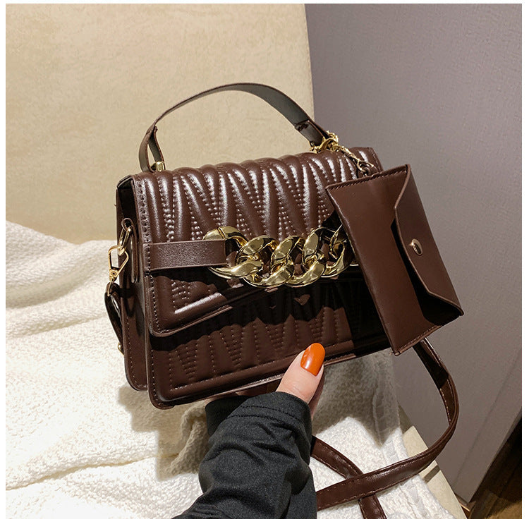 Fashionable Portable Chain Small Square Bag for Women