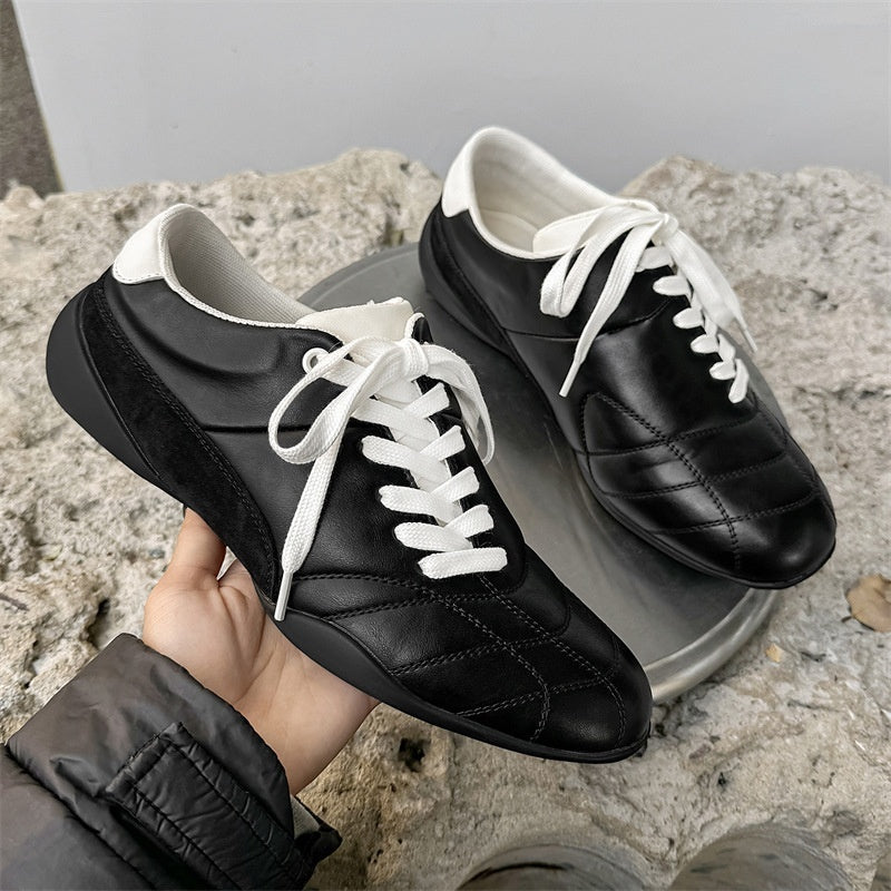 Men's Retro Oblique Lace-Up Sneakers – Flat Sports Casual Shoes