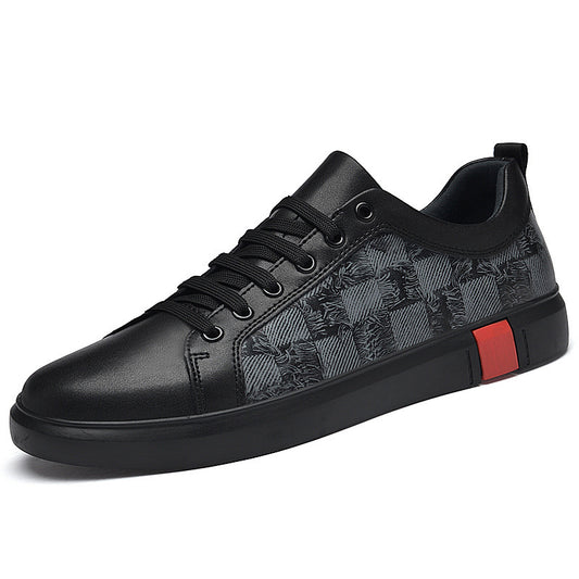 Men’s Flat Fashionable Cowhide Casual Shoes – Stylish Leather Comfort