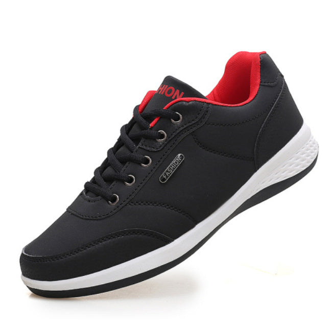 Men’s Light Sports Casual Shoes – Autumn Microfiber Leather Sneakers