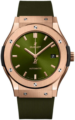 hublot classic fusion 42mm 18k king gold man's watch_2