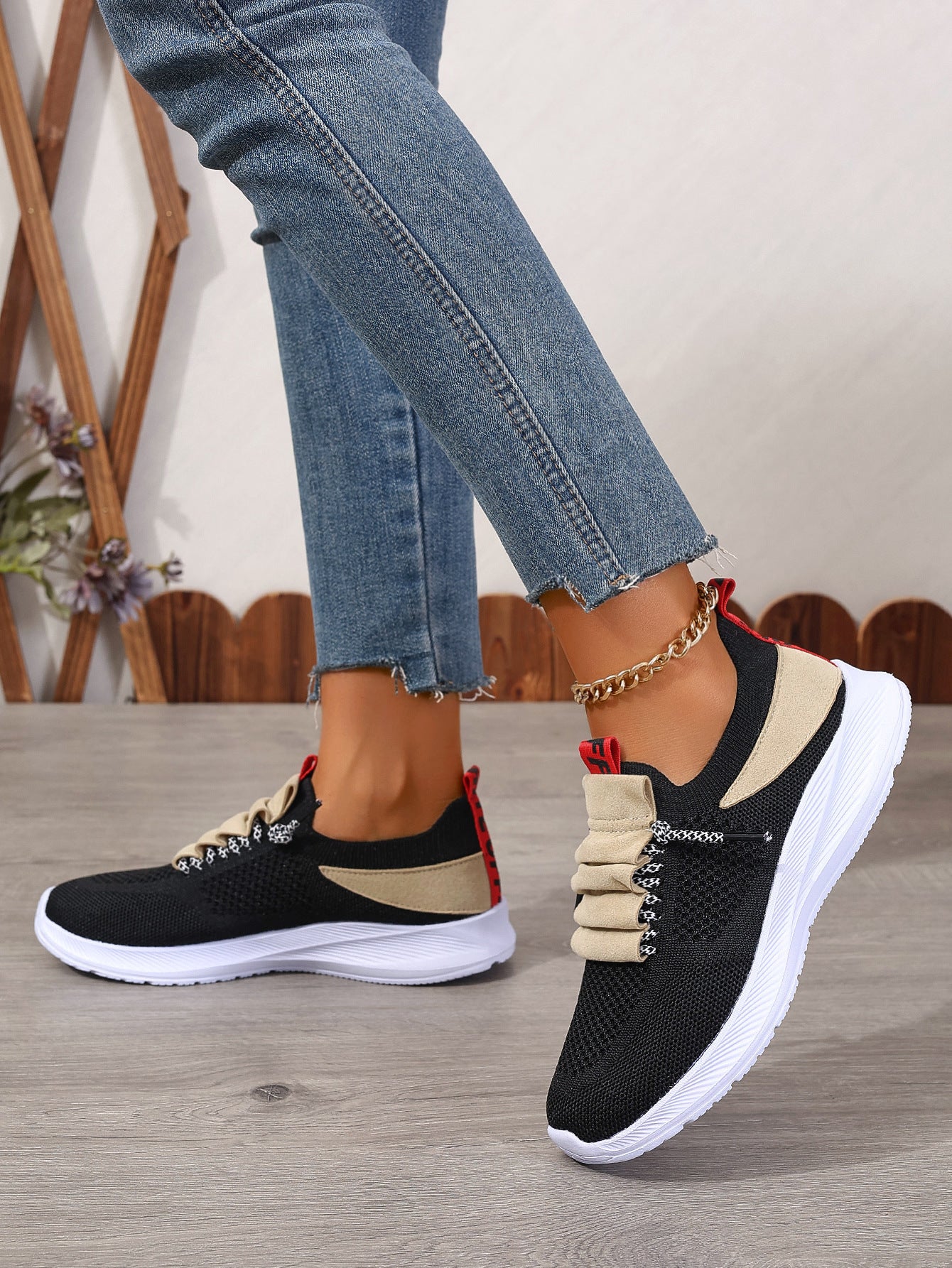 Casual Non-slip Running Shoes | Wear-resistant Flat Heel Round Toe Sneakers