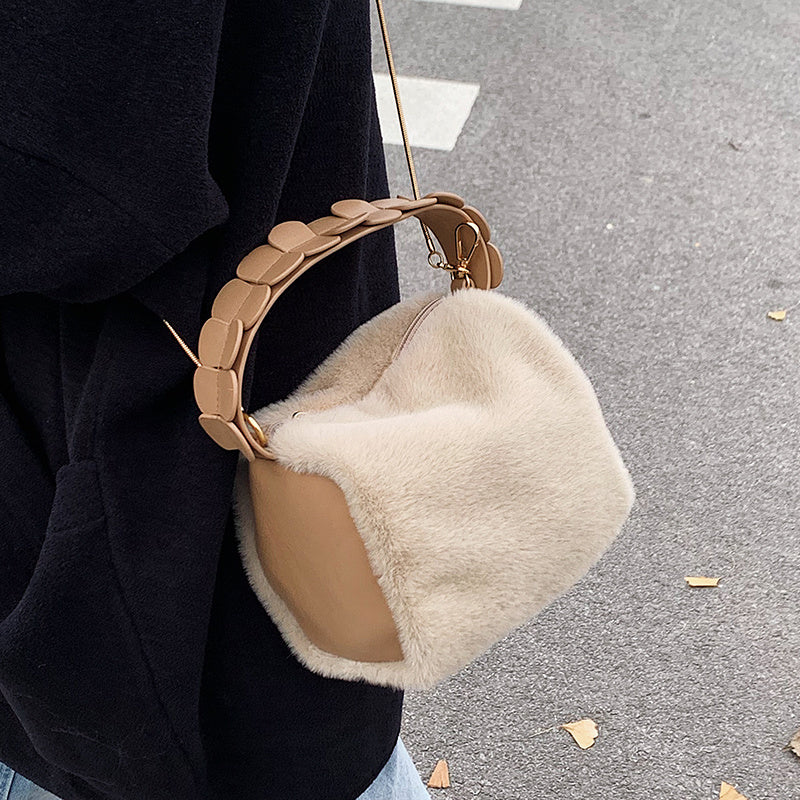 Women’s Small Furry Crossbody Bag – Autumn & Winter Handbag