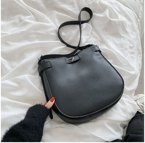 Frog Pendant Pure Color PU Simple Small Round Bag