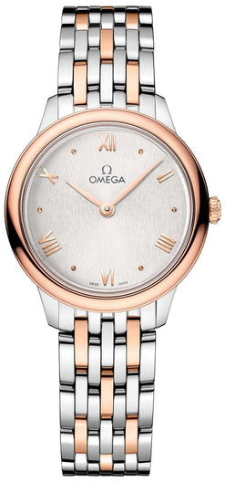 omega de ville prestige stainless steel & 18k sedna?gold lady's watch