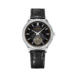 chopard l.u.c flying t twin tourbillon platinum & diamonds men's watch