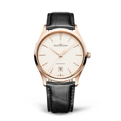jaeger-lecoultre master ultra thin date 18k rose gold man's watch