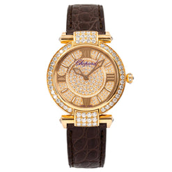 chopard imperiale 18k rose gold & diamonds lady's watch