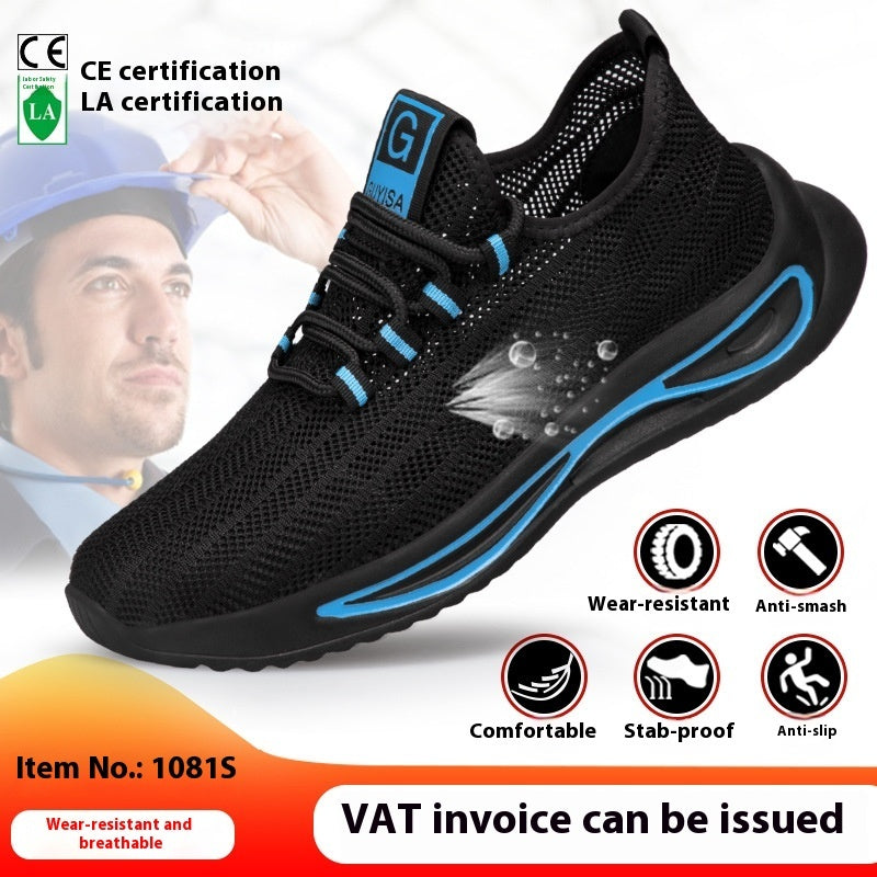 Men’s Work Shoes – Steel Toe, Soft Soles, Anti-smash & Anti-puncture