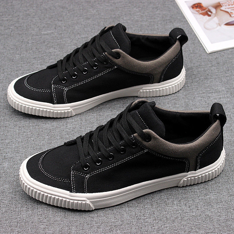Men’s New Spring Canvas Shoes – Breathable Lace-Up Design