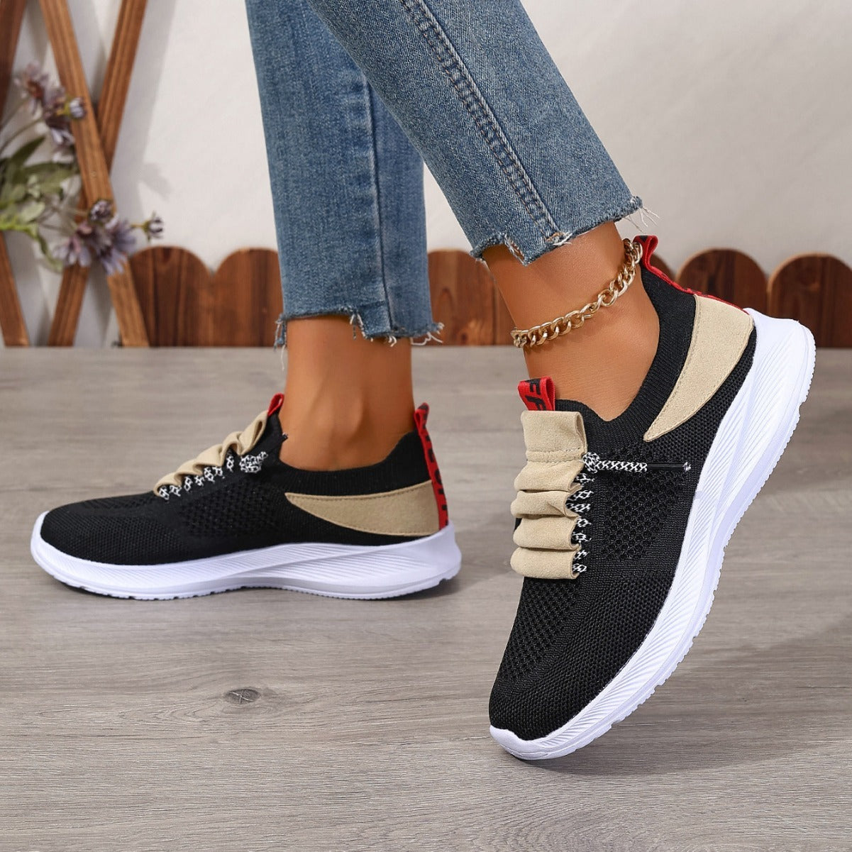 Casual Non-slip Running Shoes | Wear-resistant Flat Heel Round Toe Sneakers