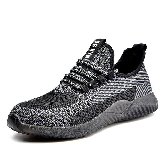 Men's Summer Flying Weaving Labor Protection Shoes