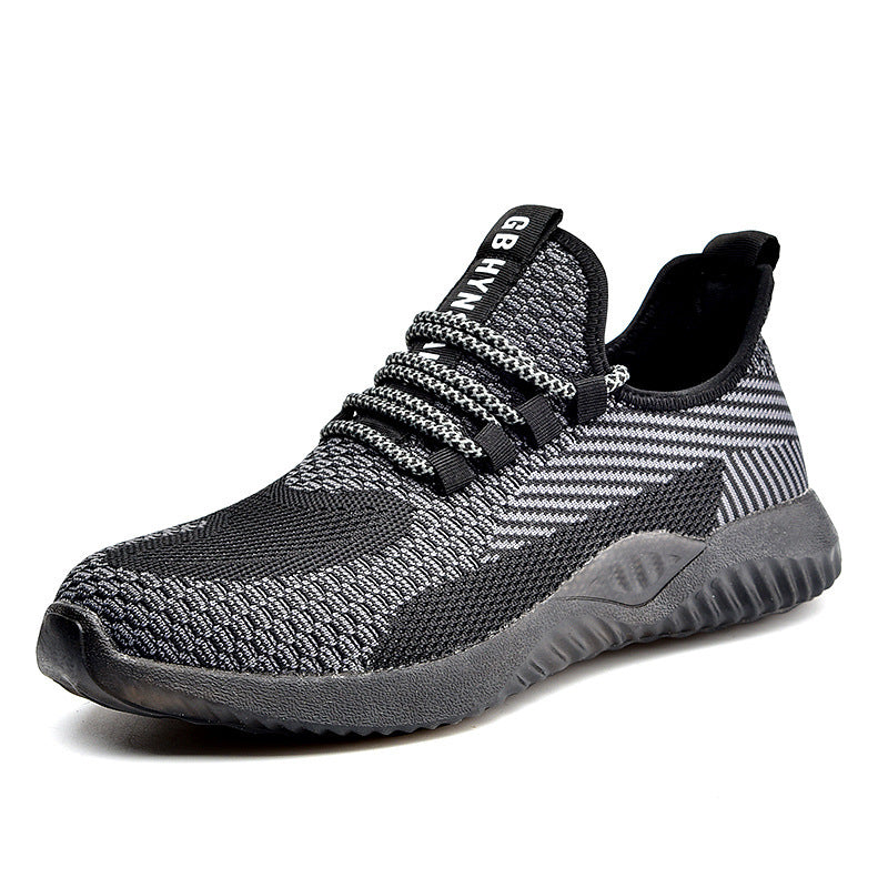 Men's Summer Flying Weaving Labor Protection Shoes
