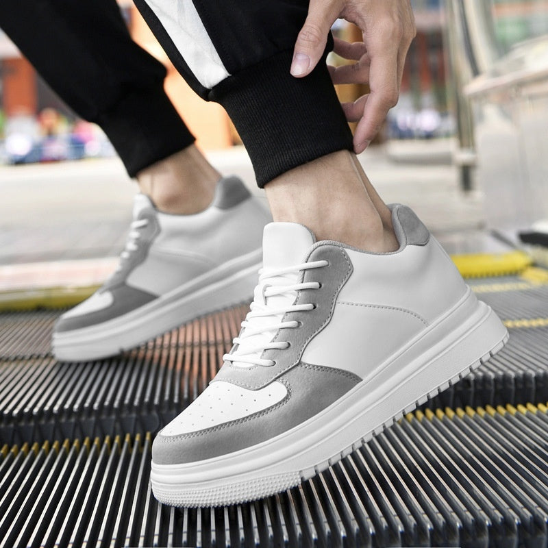 Men’s Breathable Skateboard Sneakers – Summer, Soft Bottom, Height-Boost