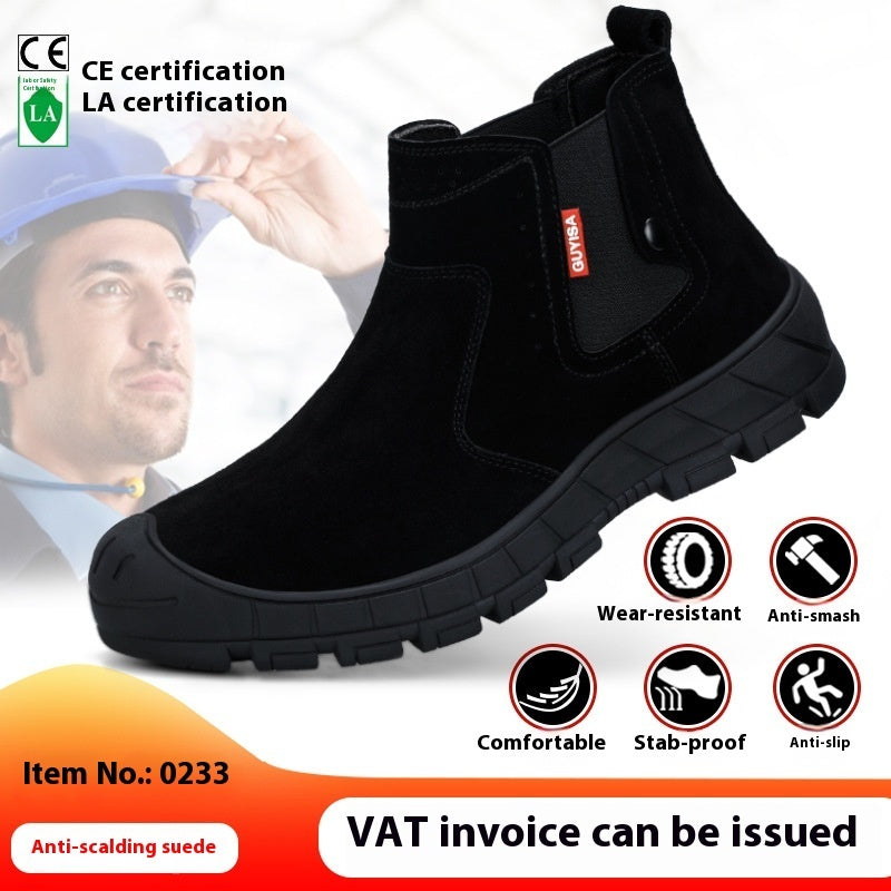 Men’s Work Shoes – Steel Toe, Soft Soles, Anti-smash & Anti-puncture