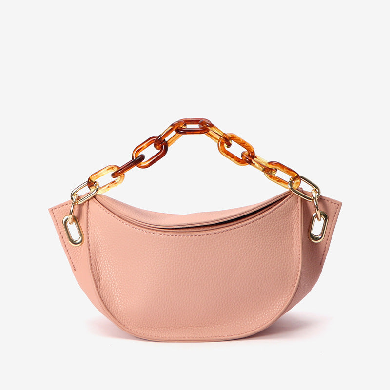 Trendy Retro Underarm Bag | French Style Semi-Circular Shoulder Messenger Purse