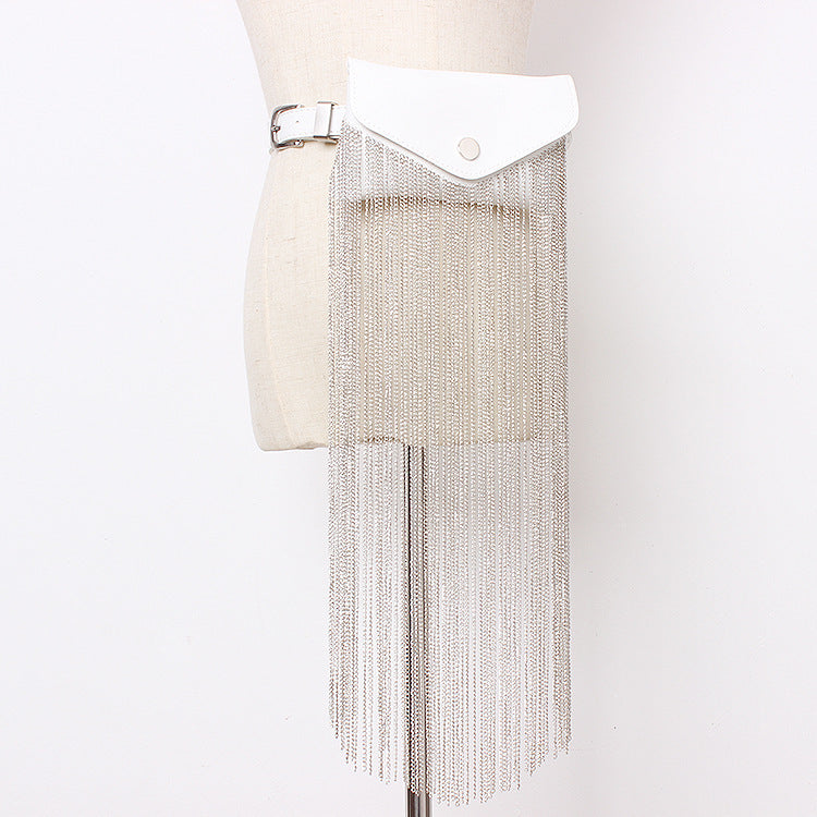 Street Style Tassel Chain Waist Bag for Women – Fashion Personality Belt Bag