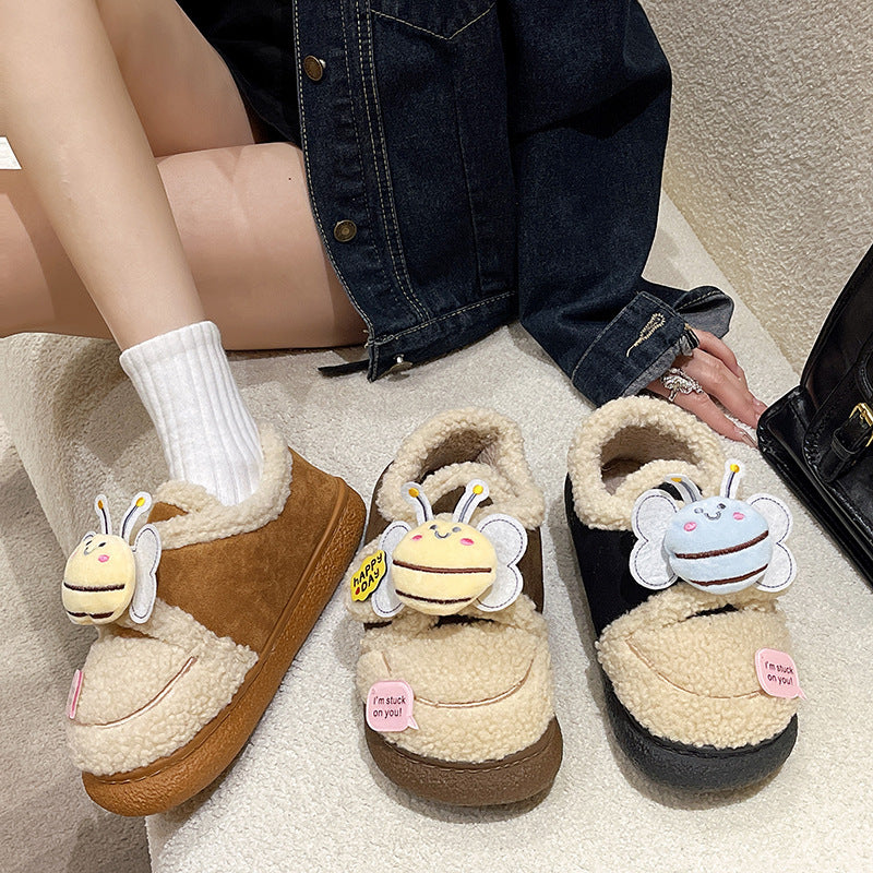 Little Bee Cotton Shoes For Women Autumn And Winter