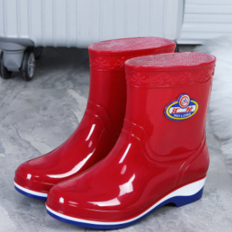 Labor Protection Kitchen Waterproof And Anti Slip Shoes, Rain Shoes For Women