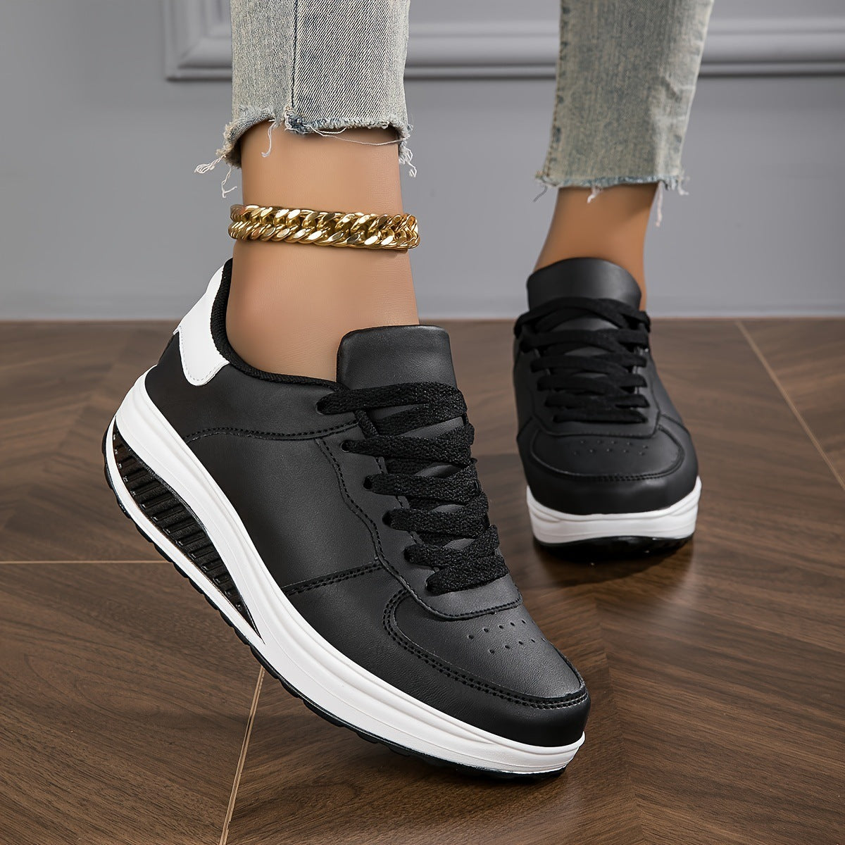 Women's Casual Platform Sneakers | Low Top Lightweight Comfort Shoes