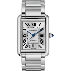 cartier tank fran?ise stainless steel lady's watch