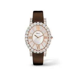 chopard l'heure du diamant 18k rose gold & diamonds lady's watch_1