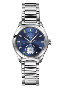 glashutte original serenade luna moon phase stainless steel & diamonds lady's watch_3