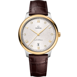 omega de ville prestige stainless steel & 18k yellow gold men's watch_1