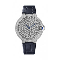 cartier ballon bleu de cartier 18k white gold & diamonds lady's watch