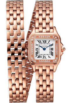 cartier panth?e de cartier 18k rose gold & diamonds lady's watch_3
