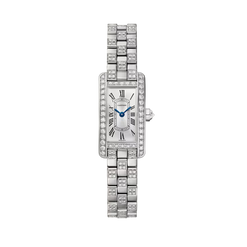 cartier tank am?icaine 18k white gold & diamonds unisex watch