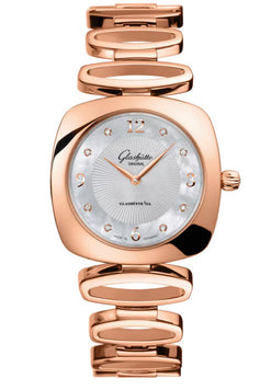 glashutte original lady collection pavonia 18k red gold & diamonds lady's watch_1