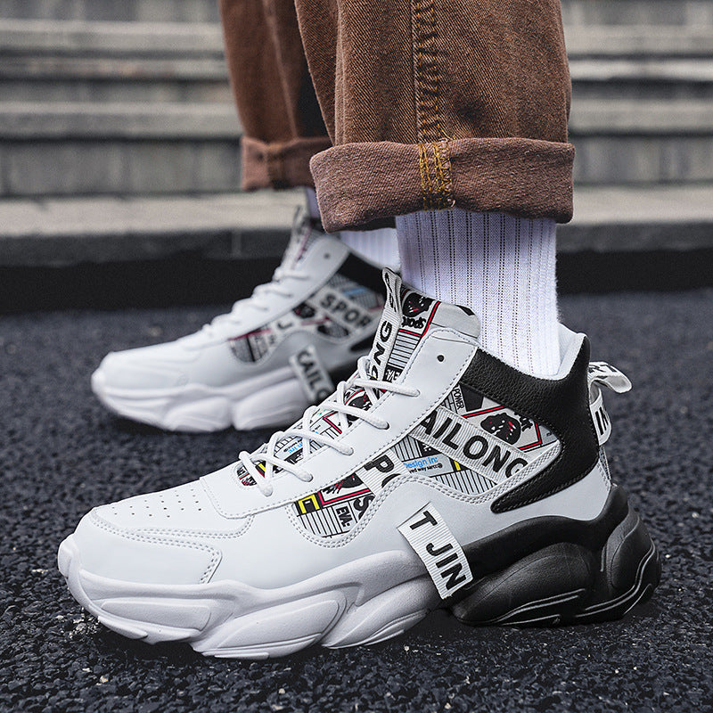 Men’s First-Layer Cowhide Leather Sneakers – Comfortable Fashion Casual Shoes