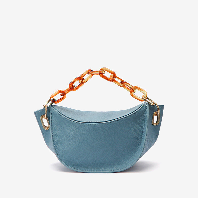 Trendy Retro Underarm Bag | French Style Semi-Circular Shoulder Messenger Purse