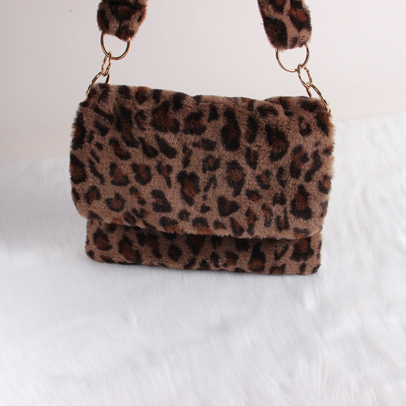 Women's Plush One-Shoulder Handbag – Autumn & Winter Fashion