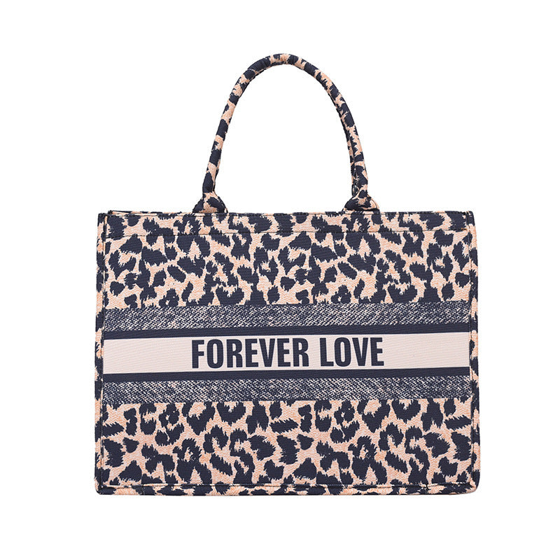 Leopard Print Handbag – Korean Style Large Capacity Women's Shoulder Bag