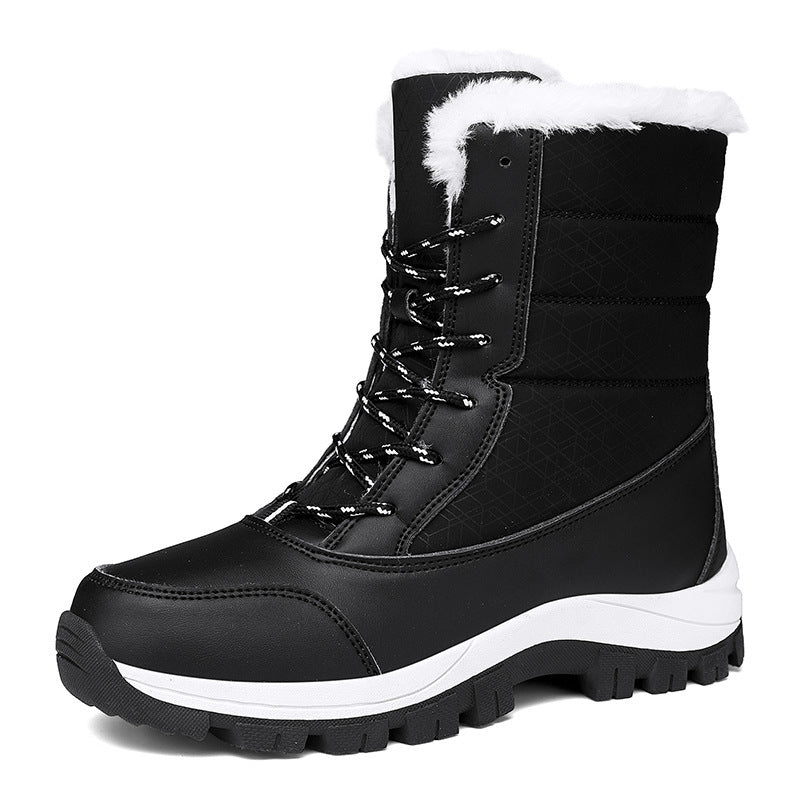 Women's Winter Cotton Snow Boots | Fleece Lined Warm Outdoor Padded Boots