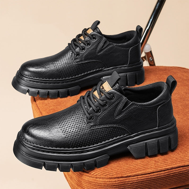 Men’s Leather Platform Shoes – Height Increasing