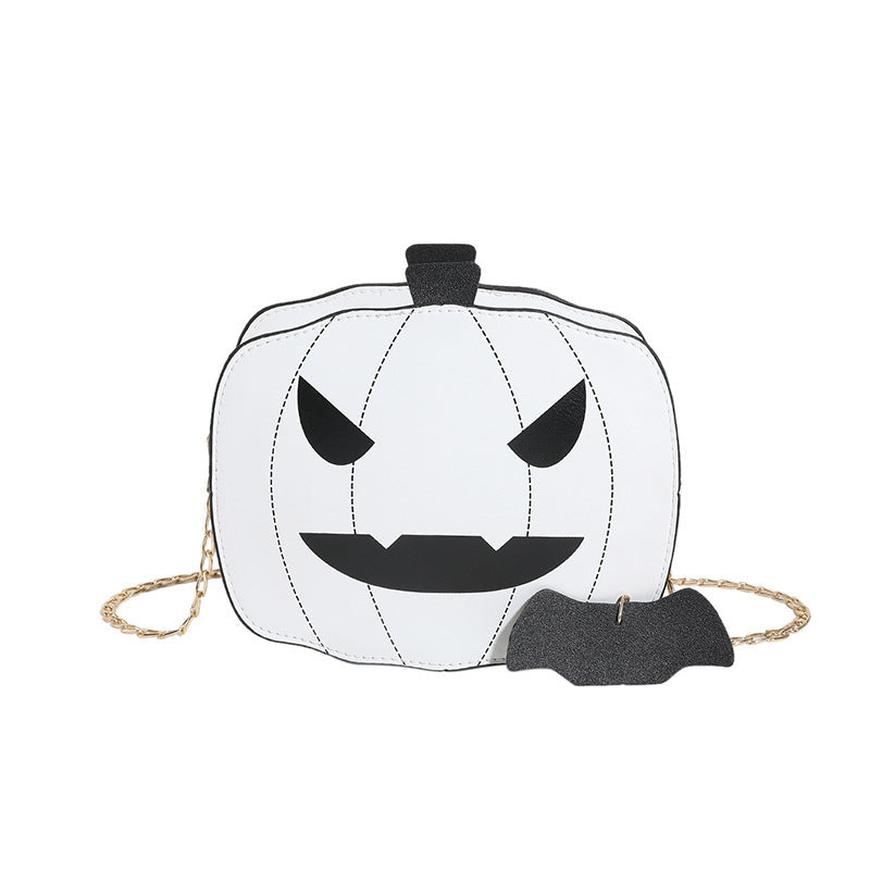 Halloween Pumpkin Shoulder Bag – Funny Cartoon Chain Crossbody for Women