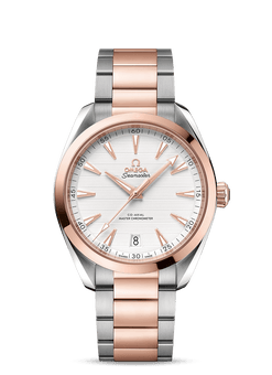 omega seamaster aqua terra co-axial master chronometer stainless steel & 18k sedna? gold men's watch_1