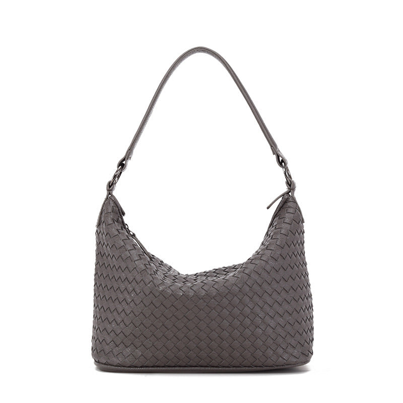 Trendy Women’s Woven Shoulder Bag – Portable Handbag