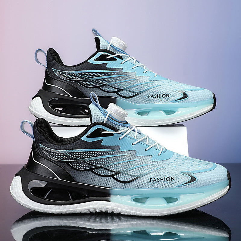 Men's Lightweight Shock Absorption Sneakers – Youth Rotating Button Shoes