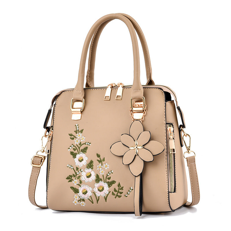 Stylish Women’s Floral Embroidery Messenger & Shoulder Bag