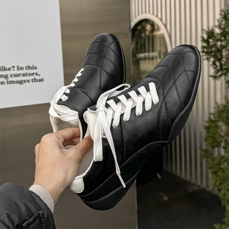 Men's Retro Oblique Lace-Up Sneakers – Flat Sports Casual Shoes