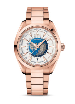 omega seamaster aqua terra gmt chronometer 18k sedna? gold men's watch