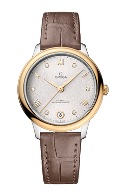 omega de ville prestige stainless steel & 18k yellow gold lady's watch_12